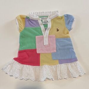 Ralph Lauren Colorful Patchwork Kids Dress